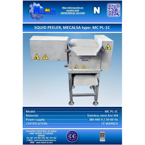 SQUID PEELER, MECALSA type:  MC PL-1C