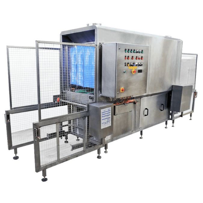 Lavadora de carros de carne "bins" P-M-B Hygiene Technik con elevador